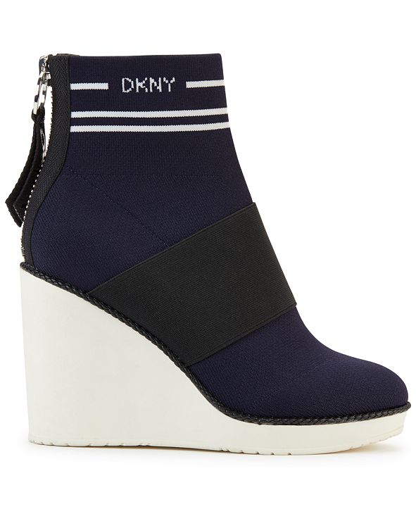 dkny women's warbi wedge sneakers