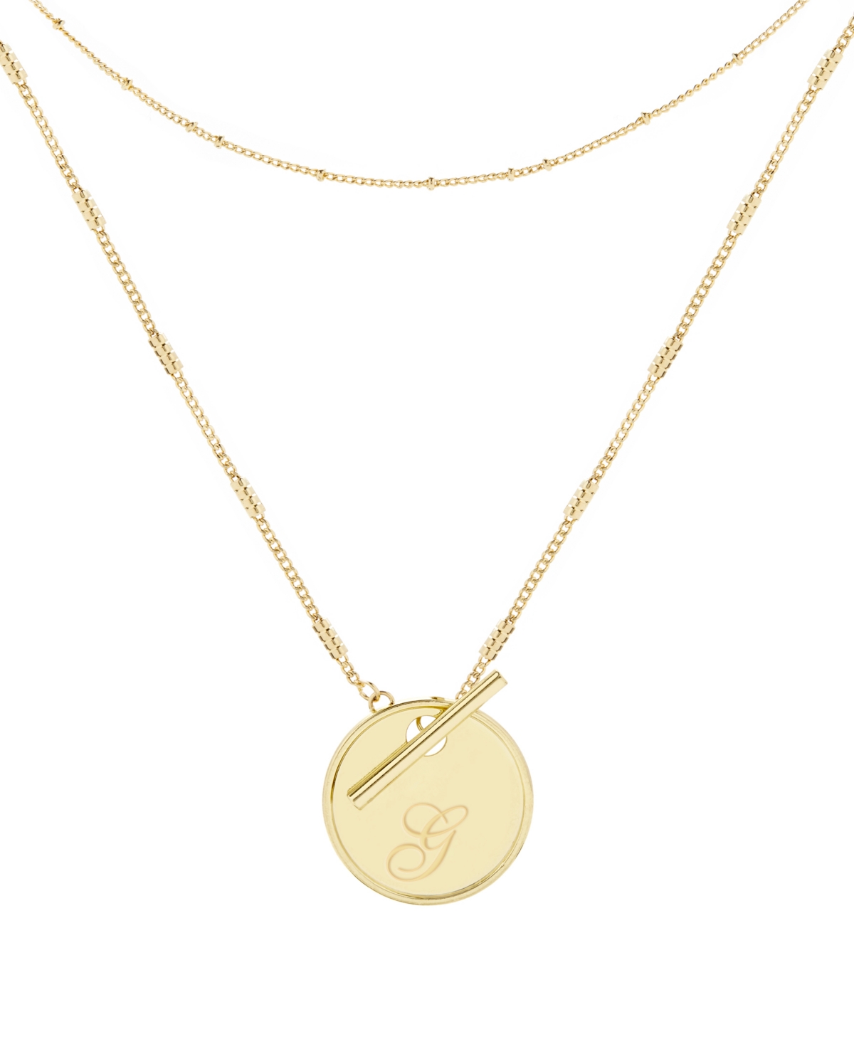 brook & york 14K Gold Plated Grace Initial Layering Necklace Set - Gold - G