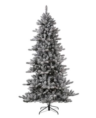 Pre-Lit Snow Flocked Fir Christmas Tree with 400 Warm Lights