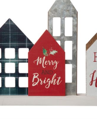 Metal and Wooden Christmas House Decor