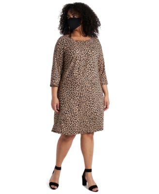 msk plus size beaded shift dress