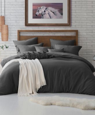 Microfiber Washed Crinkle Duvet Cover Set, Twin/Twin XL