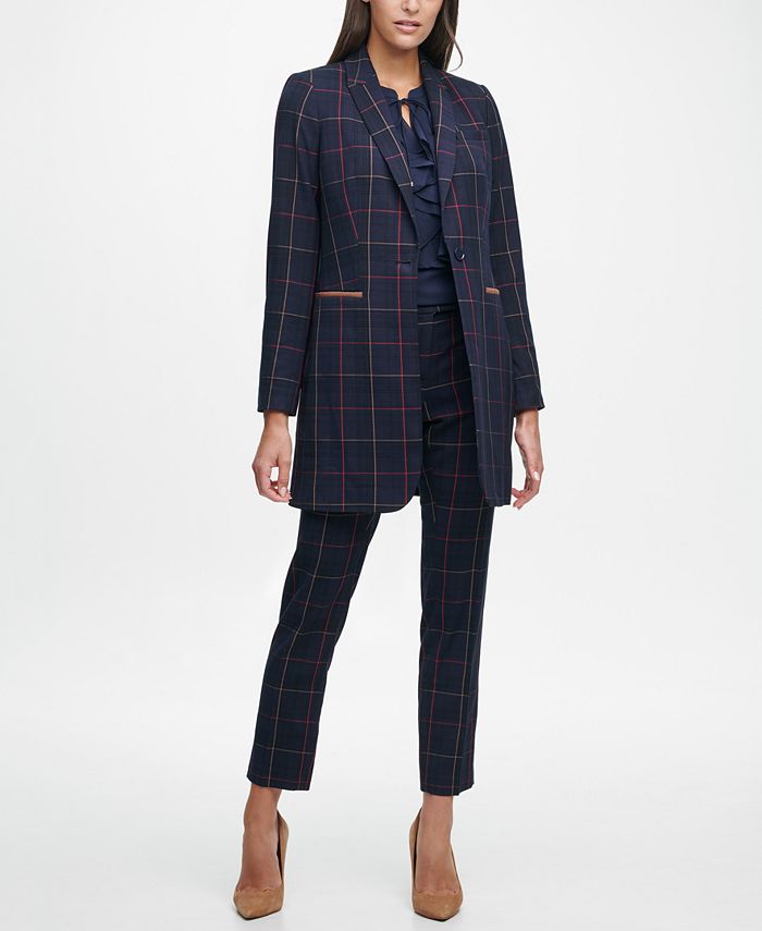 Tommy Elbow-Patch Plaid Jacket - Macy's