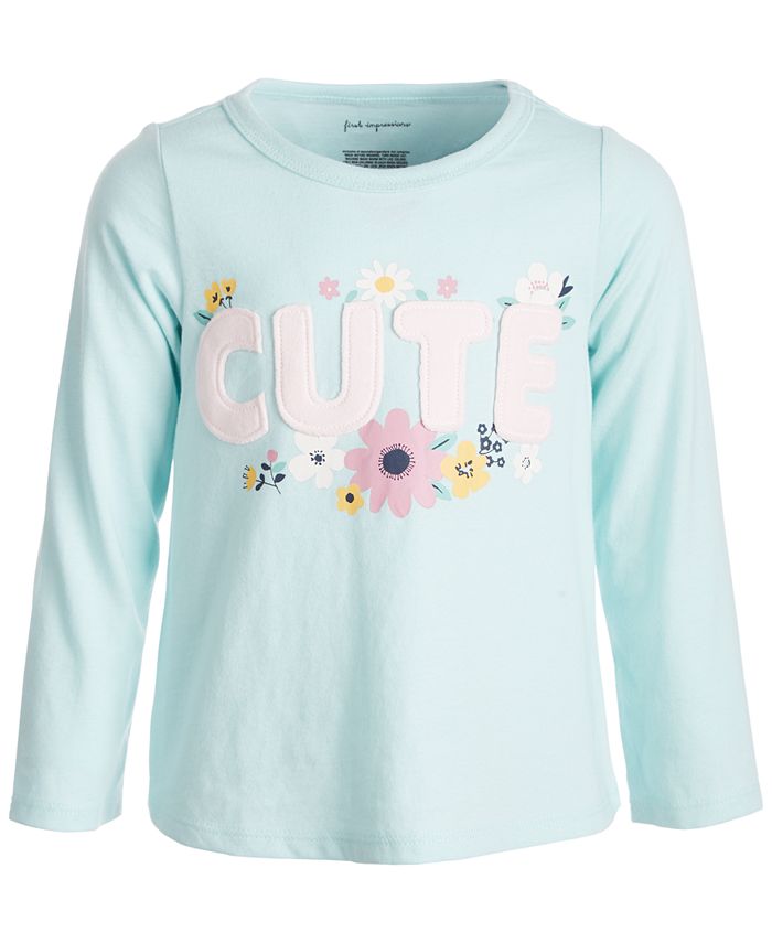 First Impressions Toddler Girls Cute Tee, Created for Macy's & Reviews ...
