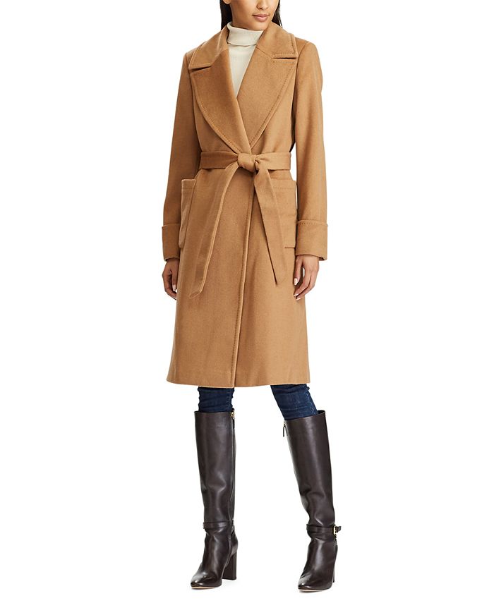 Lauren Ralph Lauren Wool-Blend Wrap Coat & Reviews - Coats & Jackets -  Women - Macy's