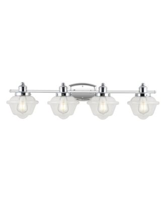 Orleans Iron/Glass Schoolhouse LED Vanity Light