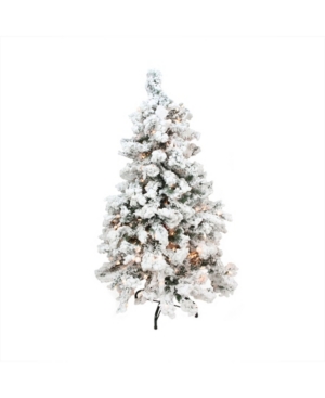 Northlight Pre-Lit Heavily Flocked Pine Medium Artificial Christmas Tree