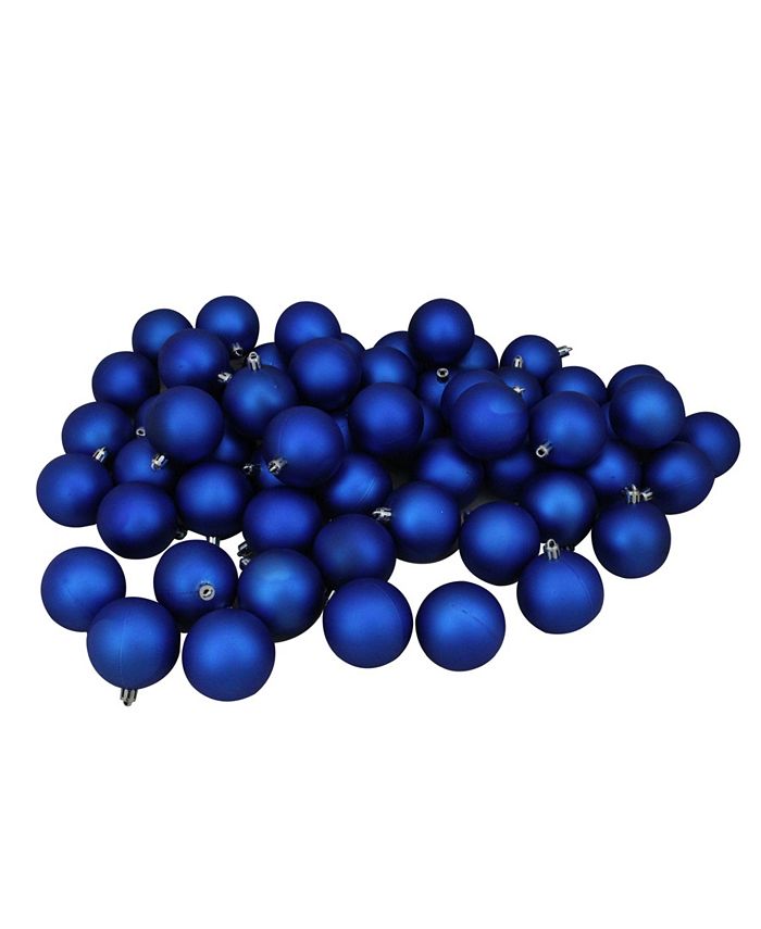 Northlight 60 Count Shatterproof Matte Christmas Ball Ornaments - Macy's