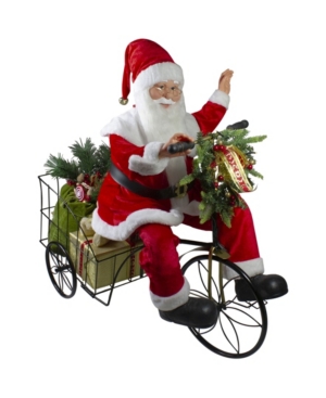 Northlight Pre-Lit Led Animated and Musical Santa Claus Riding a Tricycle Christmas Figurine