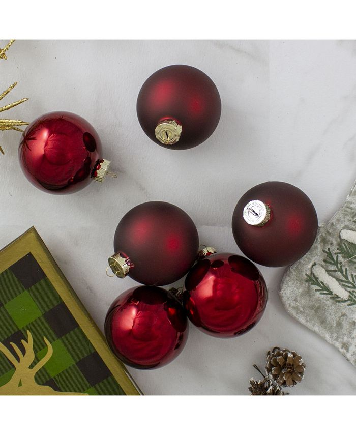Northlight 6 Count 2Finish Glass Ball Christmas Ornaments Macy's