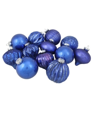 Northlight Kids' Count Multi Finish With Various Shaped Christmas Ornaments In Blue