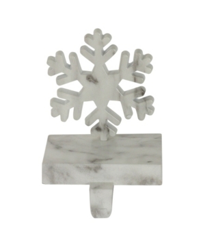Northlight Marbled Snowflake Christmas Stocking Holder In White