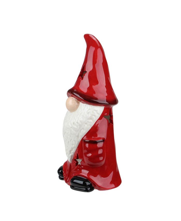 Northlight Ceramic Christmas Star Gnome Tealight Candle Holder - Macy's