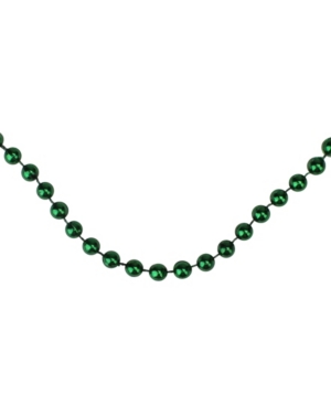 Northlight Emerald Shiny Metallic Faceted Beaded Christmas Garland In Green