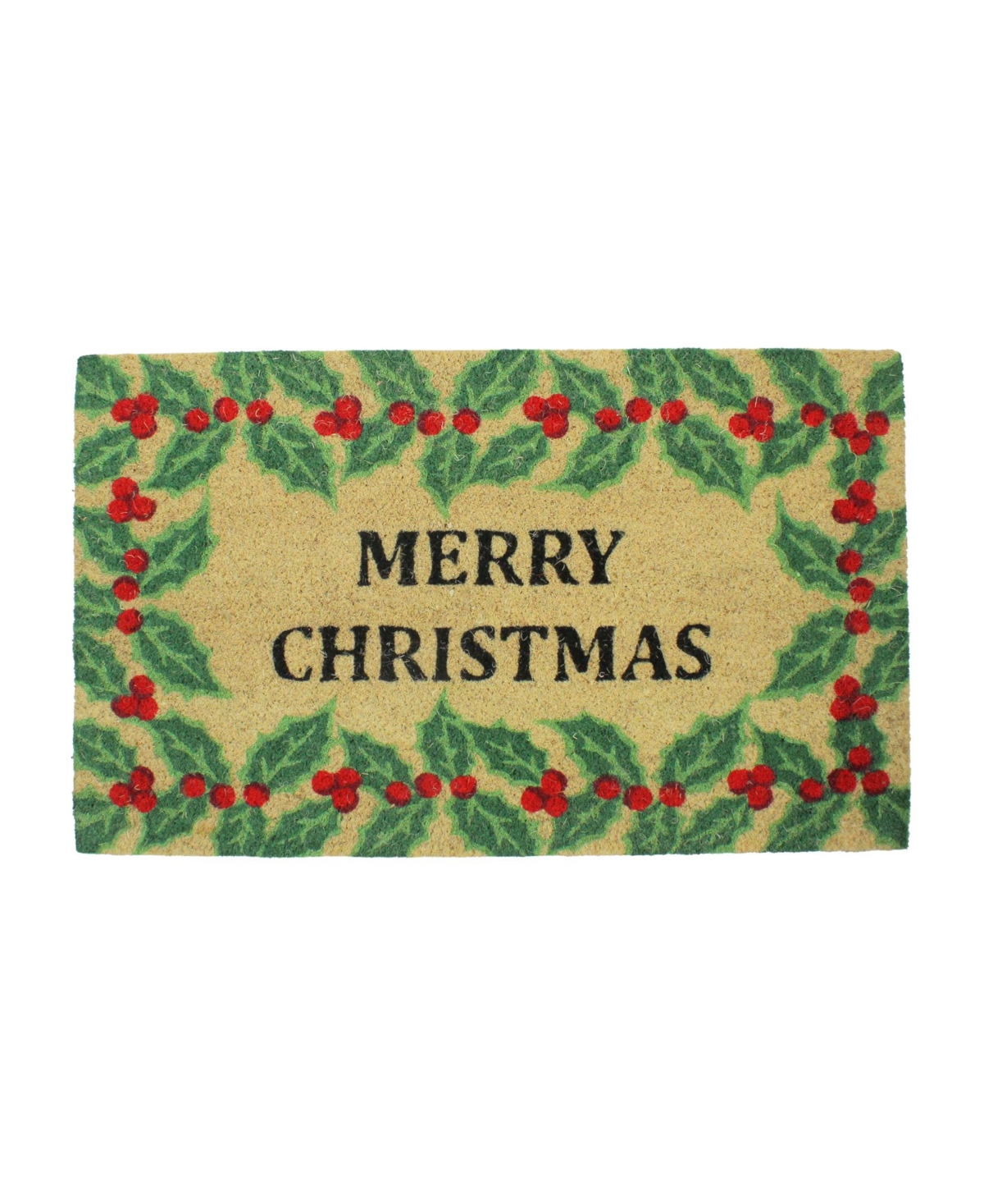 Northlight and Holly Berry "Merry Christmas" Doormat