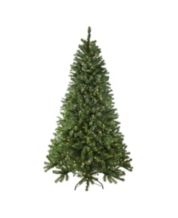 National Tree Company 3-Piece Feel Real Artificial Buzzard Pine Battery-Operated LED 5-ft. Entrance Tree in Pot, 24-in. Wreath & 6-ft. Garland Set