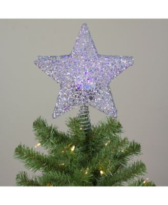 Lighted Star with Rotating Projector Christmas Tree Topper