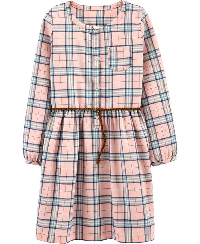Carter s Little Big Girls Plaid Shirt Dress Macy s