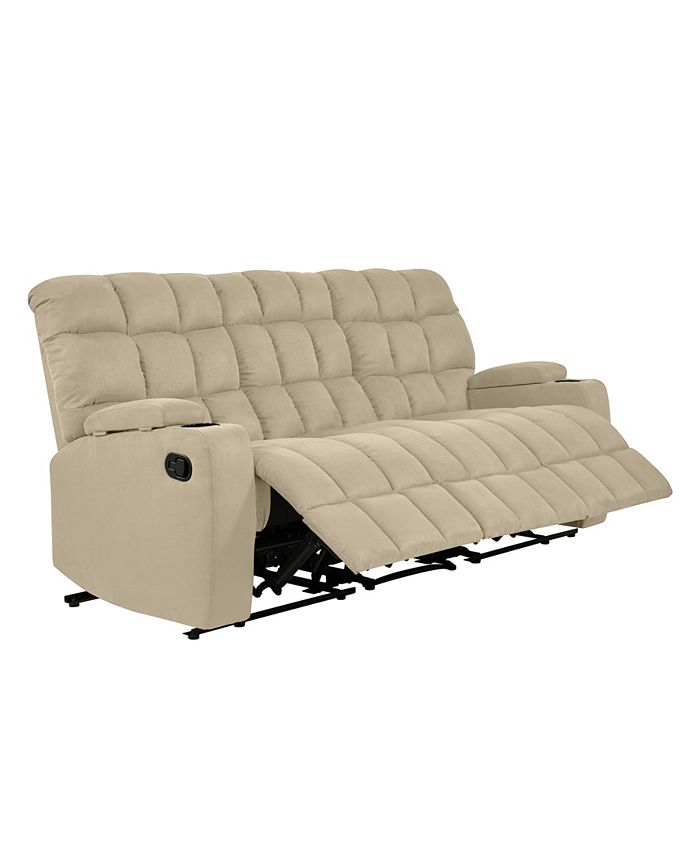 Handy Living ProLounger Wall Hugger Storage 3 Seat Reclining Sofa