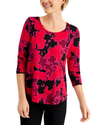 jm collection petite tops