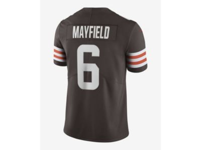 Cleveland Browns No6 Baker Mayfield Men's Nike Black Edition Vapor Untouchable Elite Jersey
