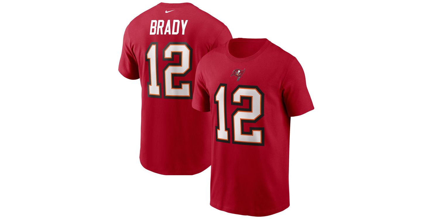 Tampa Bay Buccaneers Men's Pride Name and Number Wordmark 3.0 Player T-shirt Tom Brady