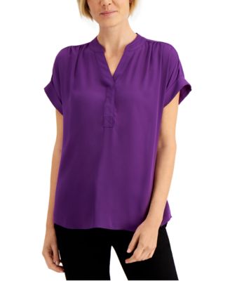 macy's purple blouses