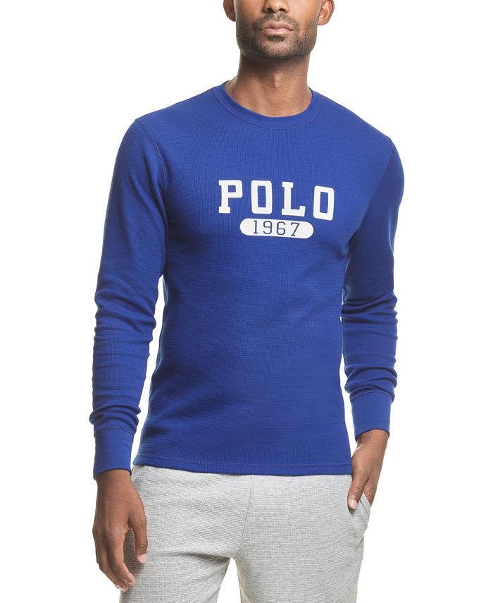 Polo Ralph Lauren Men's Logo Waffle-Knit Pajama Shirt & Reviews - Pajamas &  Robes - Men - Macy's