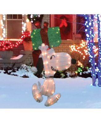 Pre-Lit Peanuts Snoopy with A Present Christmas Outdoor Decor