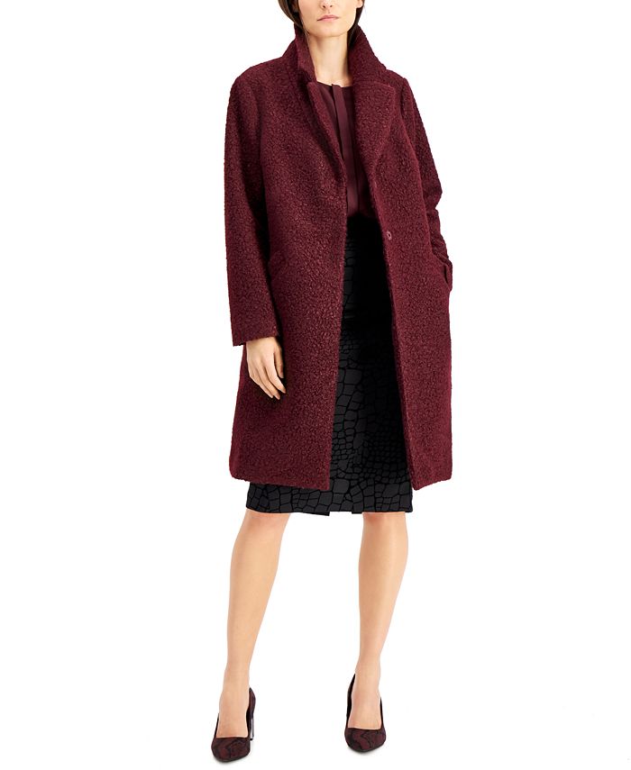 Textured store boucle coat
