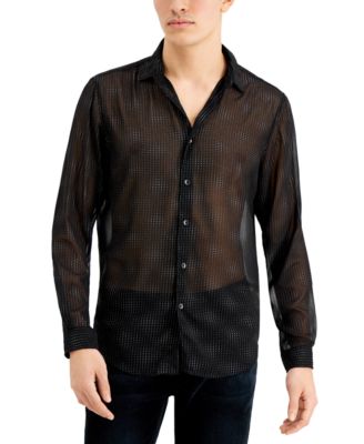 INC International Concepts - Men's Sheer Studded Shirt