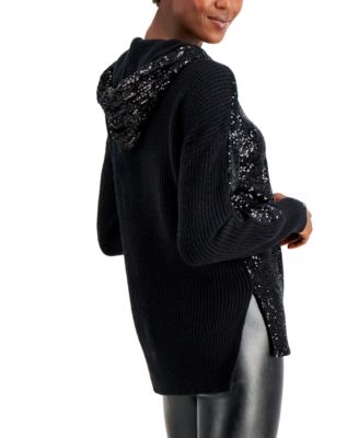 Sequin-Front Hoodie, Created 