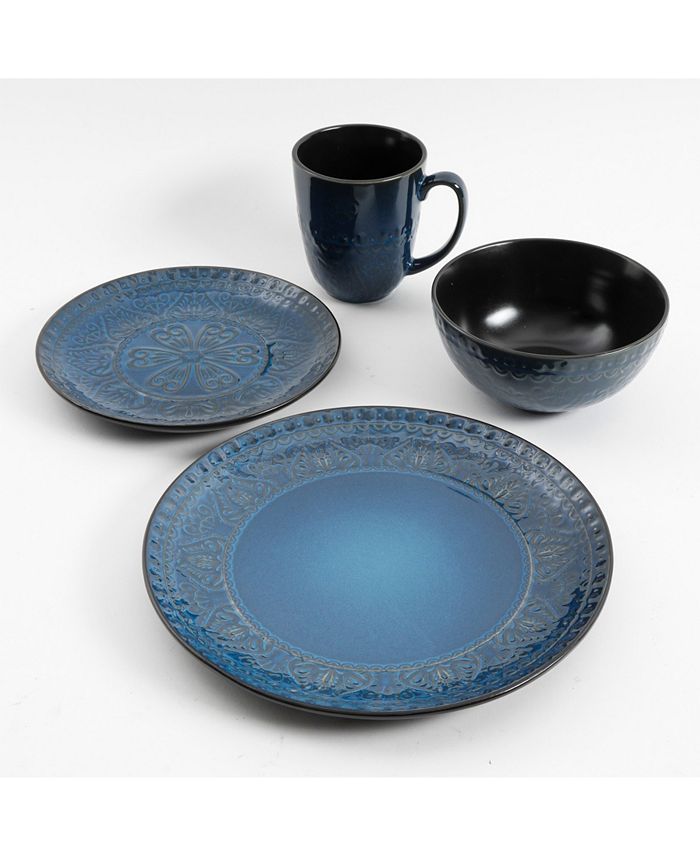 Gibson Elite Milanto 16 Piece Stoneware Dinnerware Set Macy's