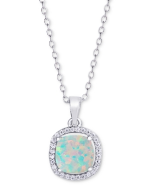 image of Simulated Opal & Cubic Zirconia Cushion 18