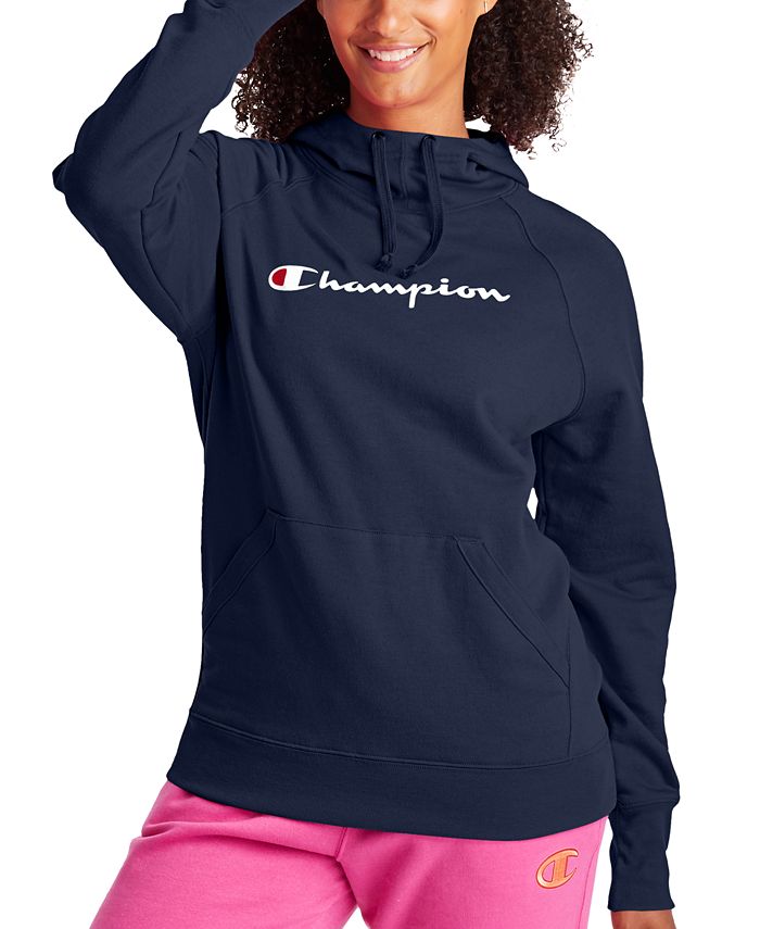 Champion Women's Powerblend Logo Hoodie - Macy's