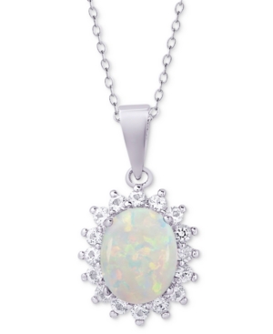 image of Opal (1-1/2 ct. t.w.) & White Topaz (1 ct. t.w.) Oval 18