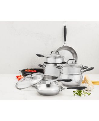 Belgique Stainless Steel 12-Pc. Cookware Set, Created for Macy's