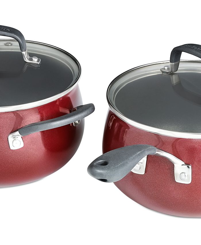 Belgique Nonstick Aluminum Red 12Pc. Cookware Set, Created for Macy's