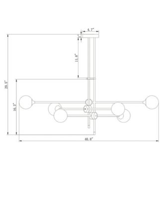 Emillo 41" 6-Light Indoor Chandelier with Light Kit