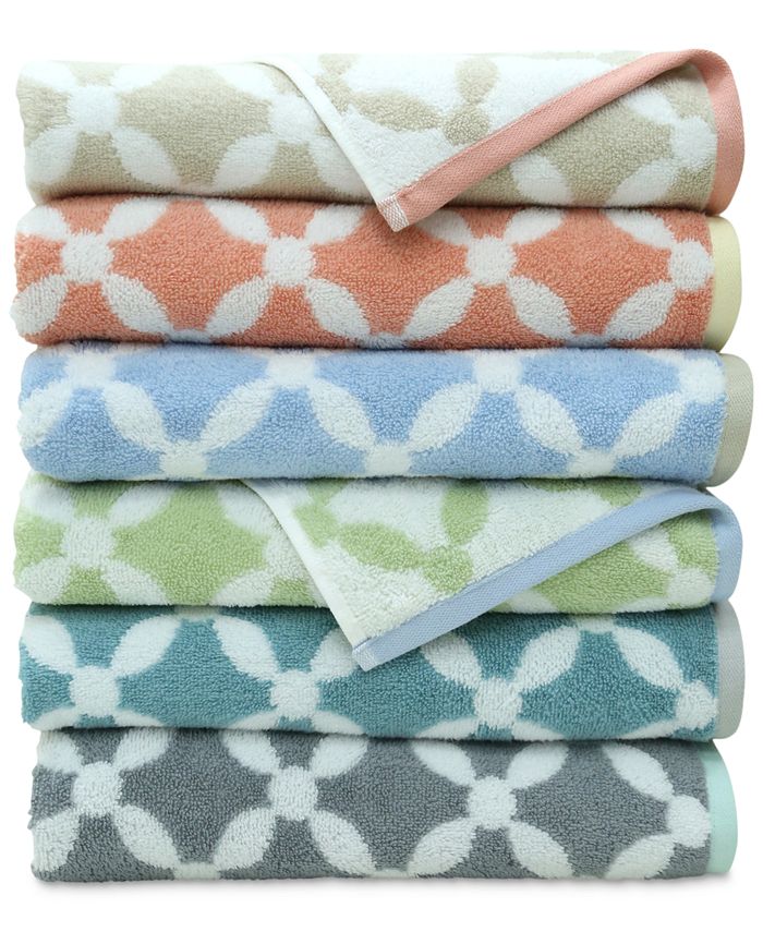 Martha Stewart Collection Dot Lattice Bath Towels, Created For Macy's &  Reviews - Home - Macy's