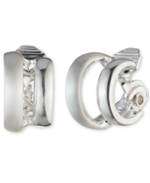 image of Anne Klein Extra Small Double Hoop Clip-On Earrings, 0.4