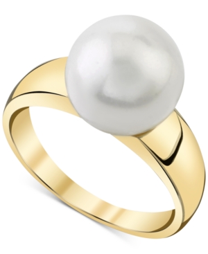 image of Cultured Freshwater Pearl (10mm) Ring in 14k Gold