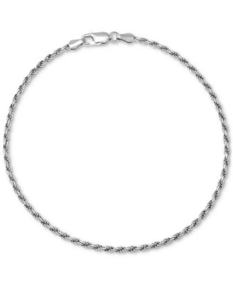 Giani Bernini - Rope Chain Ankle Bracelet in 18k Gold-Plated Sterling Silver or Sterling Silver