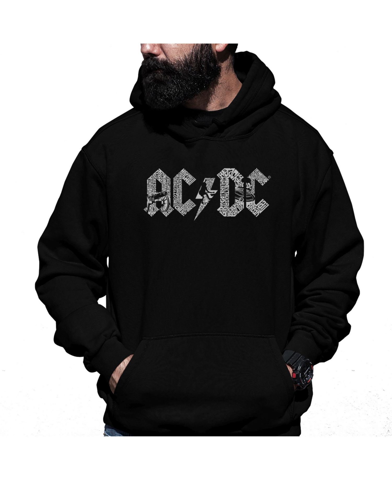 Men's AC/DC Word Art Hooded Sweatshirt