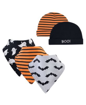 Cotton Bib and Headband or Caps Set