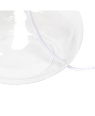 Glass Raindrop Table Lamp with Fabric Shade