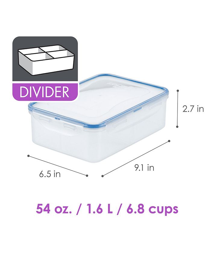 Lock n Lock Easy Essentials Divided 4Pc. Rectangular Food Storage