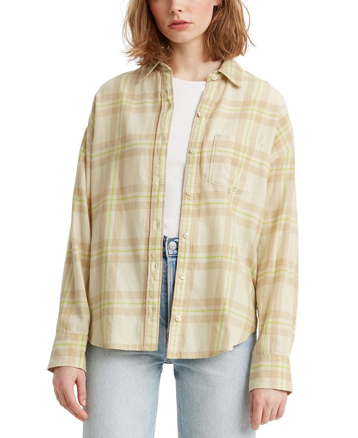 Levi's Cotton Relaxed Flannel Shirt - Macy's