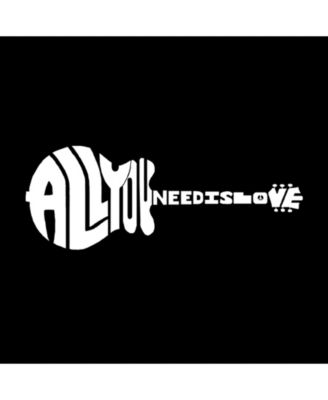 Men's Word Art All You Need Is Love Crewneck Sweatshirt