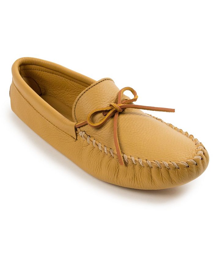 Minnetonka Men's Deerskin Leather Softsole Moccasin Loafers - Macy's